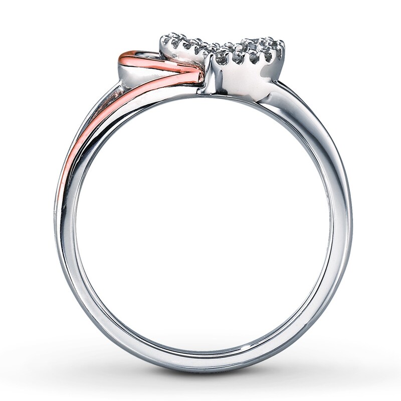 Previously Owned Diamond Ring 1/10 ct tw Sterling Silver & 10K Rose Gold