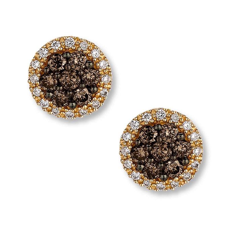 Main Image 1 of Previously Owned Le Vian Diamond Earrings 5/8 ct tw 14K Honey Gold