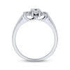 Thumbnail Image 2 of Previously Owned Diamond Three-Stone Engagement Ring 1/2 ct tw Round-cut 14K White Gold & Platinum