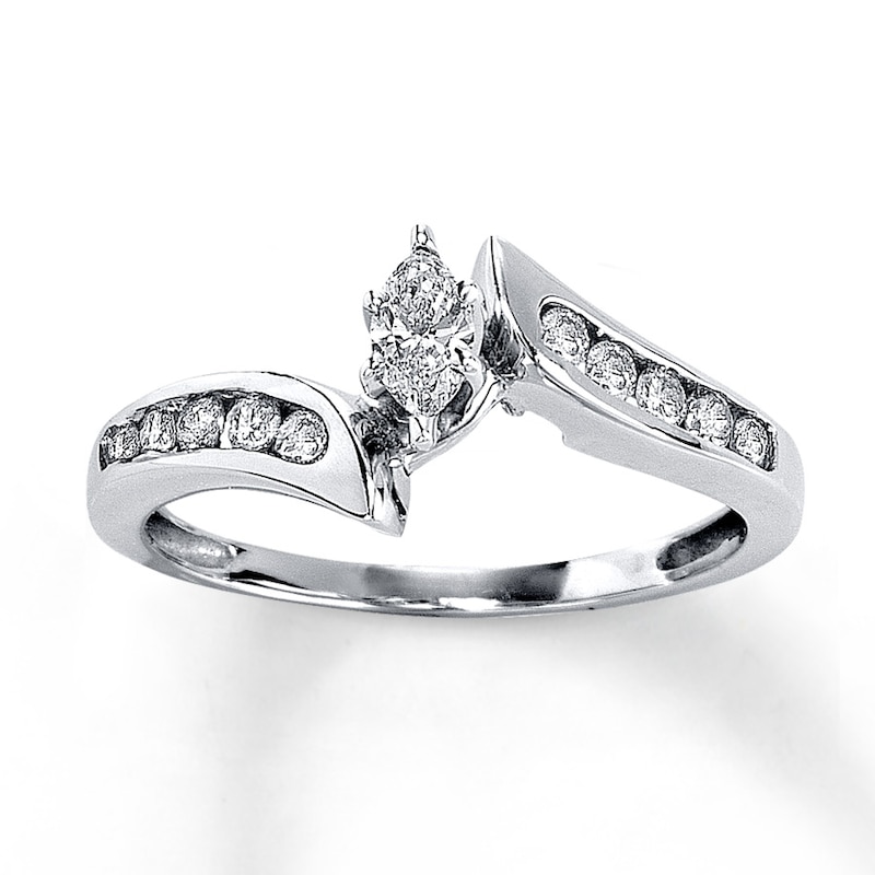 Main Image 1 of Previously Owned Diamond Ring Marquise 1/3 ct tw 14K White Gold