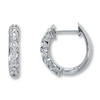 Thumbnail Image 0 of Previously Owned Diamond Hoop Earrings 1/2 ct tw 14K White Gold