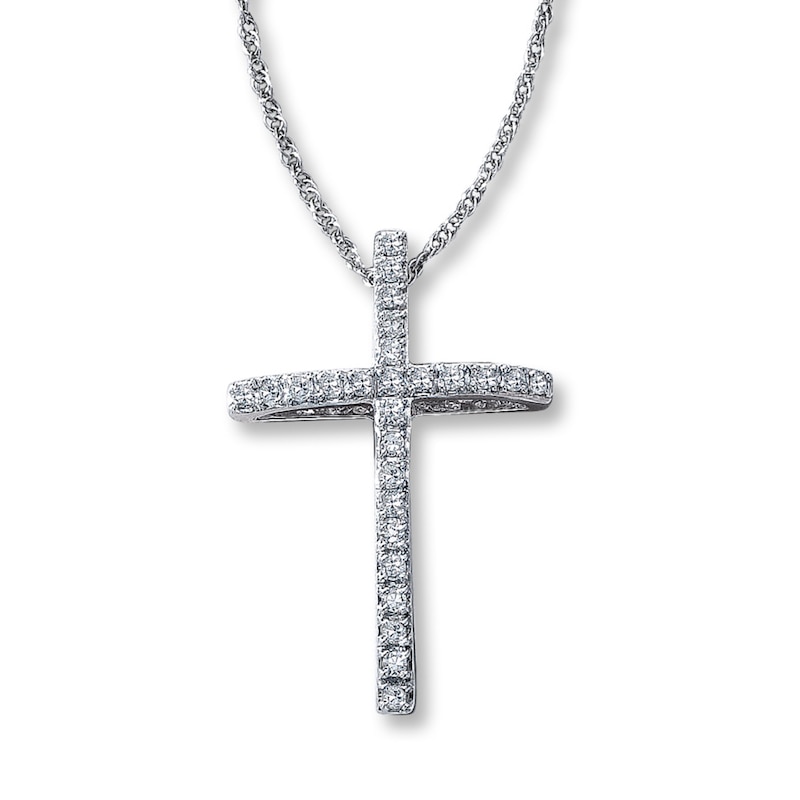 Main Image 1 of Previously Owned Diamond Necklace 1/8 ct tw 10K White Gold
