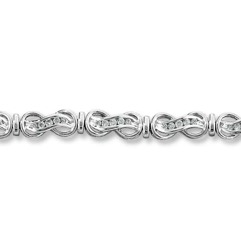 Main Image 2 of Previously Owned Diamond Bracelet 1 ct tw Sterling Silver 7.5"
