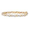 Thumbnail Image 1 of Previously Owned Diamond Infinity Bracelet 1/3 ct tw Round-cut 10K Yellow Gold 7.25"