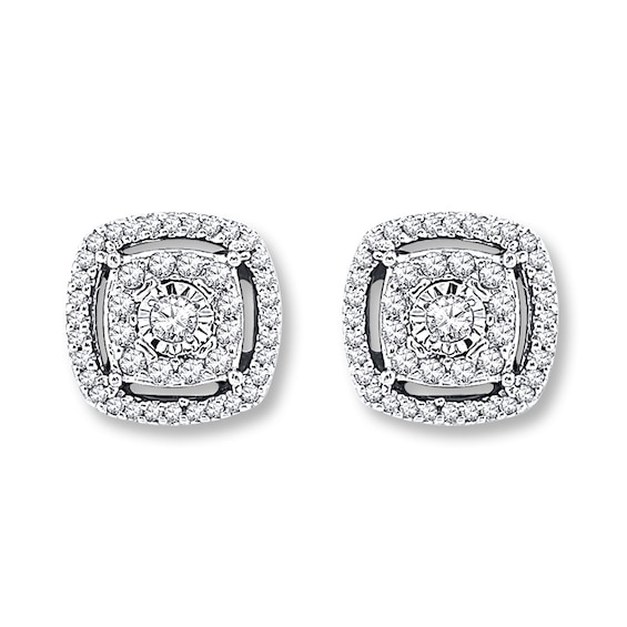 Previously Owned Diamond Earrings 1/4 ct tw 10K White Gold