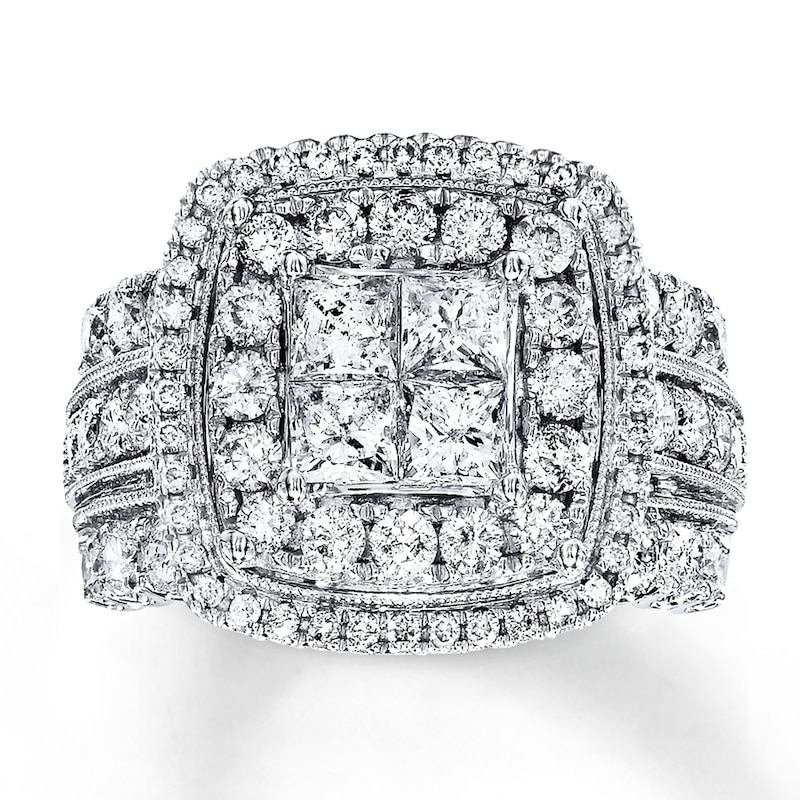 Main Image 1 of Previously Owned Diamond Ring 3 cts tw 14K White Gold