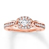 Thumbnail Image 1 of Previously Owned Diamond Engagement Ring 1/2 ct tw Round-cut 14K Rose Gold