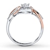 Thumbnail Image 2 of Previously Owned Diamond Ring 1/6 ct tw Princess-Cut Sterling Silver & 10K Rose Gold