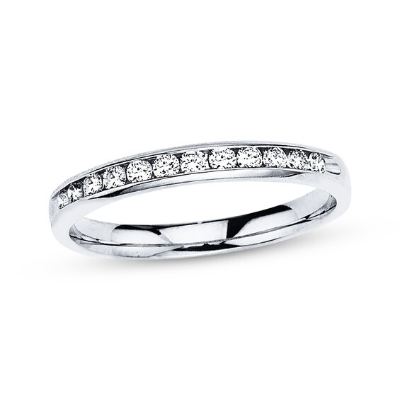 Previously Owned Diamond Band 1/4 ct tw Round-Cut 10K White Gold
