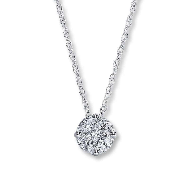 Previously Owned Diamond Necklace 1/4 ct tw 10K White Gold