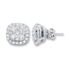 Thumbnail Image 1 of Previously Owned Diamond Earrings 2 ct tw Round-cut 14K White Gold