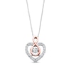 Thumbnail Image 1 of Previously Owned Unstoppable Love 1/8 ct tw Necklace Sterling Silver/10K Rose Gold