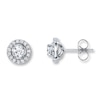 Thumbnail Image 1 of Previously Owned Earrings 5/8 ct tw Diamonds 18K White Gold