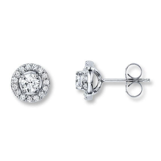 Previously Owned Earrings 5/8 ct tw Diamonds 18K White Gold