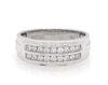 Thumbnail Image 1 of Previously Owned Men's Diamond Two-Row Wedding Band 1/2 ct tw 10K White Gold