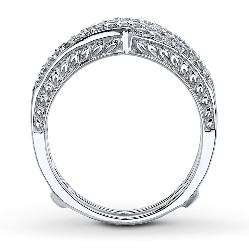 Main Image 2 of Previously Owned Diamond Enhancer Ring 3/8 ct tw Round-cut 14K White Gold