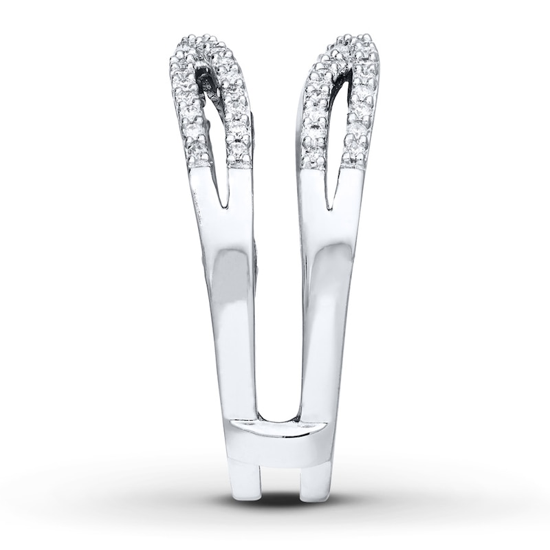 Main Image 3 of Previously Owned Diamond Enhancer Ring 3/8 ct tw Round-cut 14K White Gold