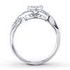 Thumbnail Image 2 of Previously Owned Diamond Heart Ring 1/3 ct tw Round-cut 10K White Gold
