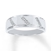 Thumbnail Image 1 of Previously Owned Men's Diamond Band 1/5 ct tw Round-cut 10K White Gold