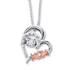 Thumbnail Image 1 of Previously Owned Unstoppable Love 1/20 ct tw Necklace Sterling Silver/10K Gold