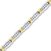 Thumbnail Image 1 of Previously Owned Diamond Bracelet 1/4 ct tw Round-cut Sterling Silver/10K Yellow Gold 7.5"