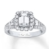 Thumbnail Image 1 of Previously Owned Neil Lane Diamond Ring 1-7/8 ct tw Emerald, Baguette & Round-cut 14K Gold