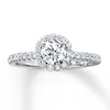 Thumbnail Image 1 of Previously Owned Round-cut Diamond Engagement Ring 7/8 ct tw 14K Gold