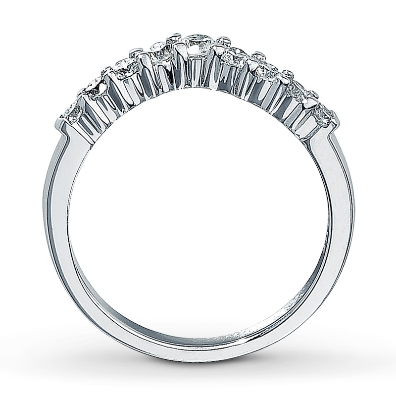 Main Image 2 of Previously Owned Diamond Enhancer Ring 3/8 ct tw Round-cut 14K White Gold