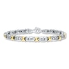 Thumbnail Image 1 of Previously Owned Diamond Bracelet 1/20 ct tw Sterling Silver & 10K Yellow Gold 7.25"