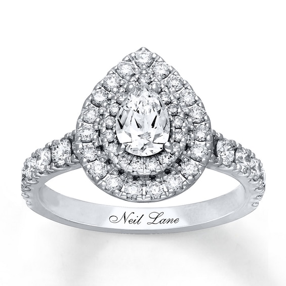 Previously Owned Neil Lane Engagement Ring 1-3/8 ct tw Diamonds 14K White Gold