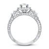 Thumbnail Image 2 of Previously Owned Neil Lane Engagement Ring 2-1/8 ct tw Radiant, Baguette & Round-cut Diamonds 14K White Gold
