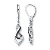 Thumbnail Image 1 of Previously Owned Infinity Earrings 1/6 ct tw Diamonds Sterling Silver