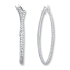 Thumbnail Image 2 of Previously Owned Hoop Earrings 1/6 ct tw Diamonds Sterling Silver