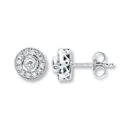 Previously Owned Diamond Earrings 1/4 ct tw 10K White Gold
