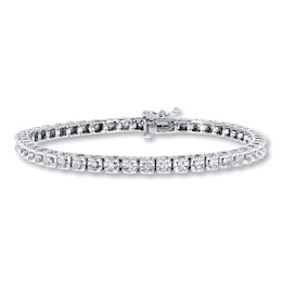 Previously Owned Diamond Bracelet 1 ct tw Round-cut 10K White Gold 7.25"