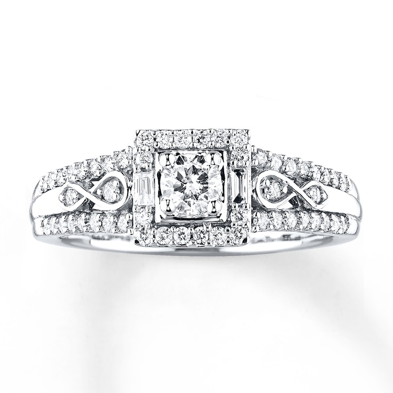 Previously Owned Ring 1/2 ct tw Diamonds 10K White Gold