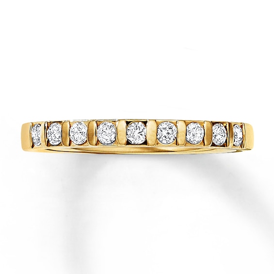 Previously Owned Anniversary Band 1/4 ct tw Round-cut Diamonds 10K Yellow Gold