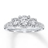 Thumbnail Image 0 of Previously Owned Diamond 3-Stone Ring 1 ct tw Round-cut 14K White Gold