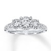Thumbnail Image 1 of Previously Owned Diamond 3-Stone Ring 1 ct tw Round-cut 14K White Gold