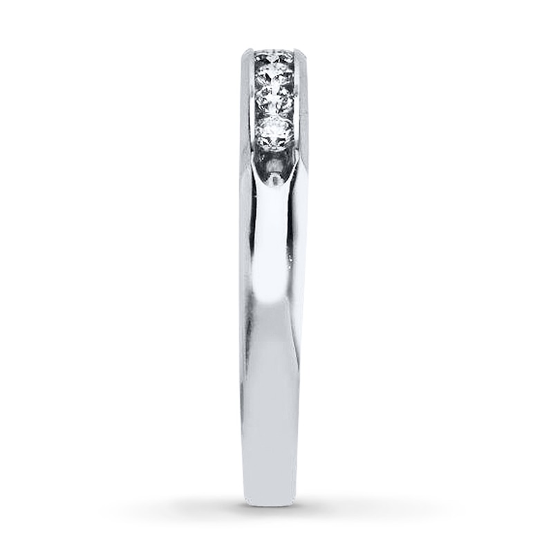 Main Image 3 of Previously Owned Diamond Anniversary Ring 3/8 ct tw Round-cut 10K White Gold