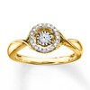 Thumbnail Image 1 of Previously Owned Unstoppable Love Ring 1/20 ct tw Diamonds 10K Yellow Gold