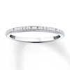 Thumbnail Image 1 of Previously Owned Diamond Stackable Ring 1/8 ct tw Round/Baguette 10K White Gold