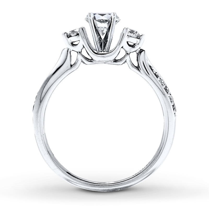 Main Image 2 of Previously Owned Diamond Ring Setting 1/4 ct tw Round-cut 14K White Gold