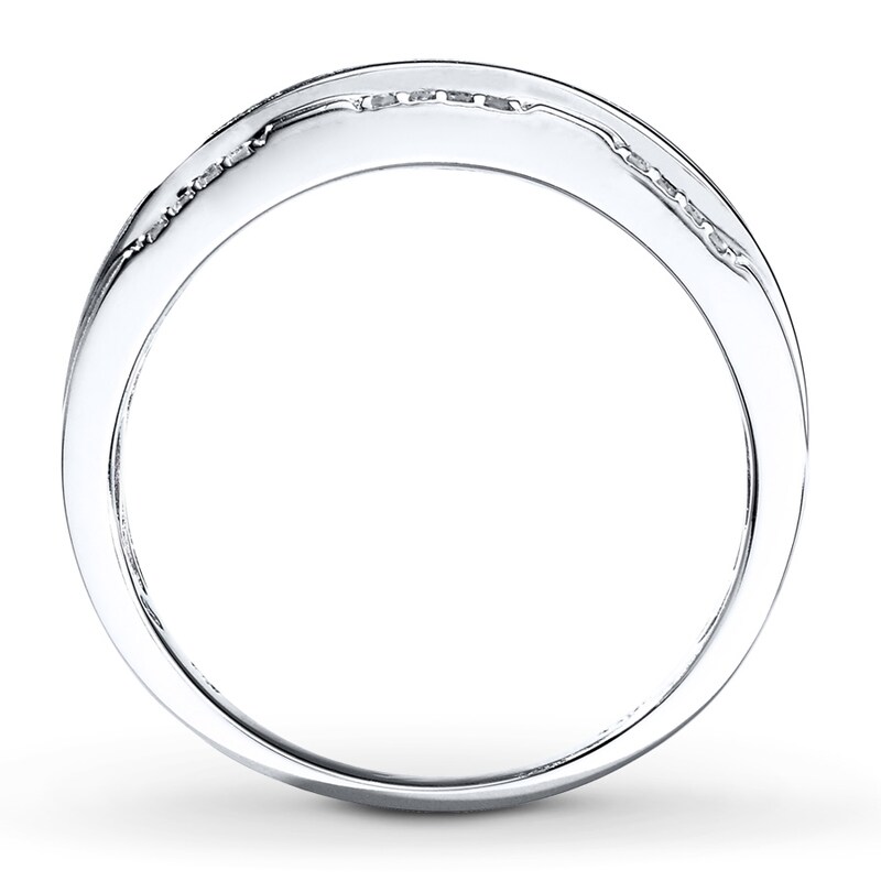 Main Image 2 of Previously Owned Men's Band 1/2 ct tw Diamonds 10K White Gold Size 14