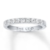 Thumbnail Image 1 of Previously Owned THE LEO Diamond 3/8 cttw Anniversary Ring Round-cut 14K White Gold Size 9