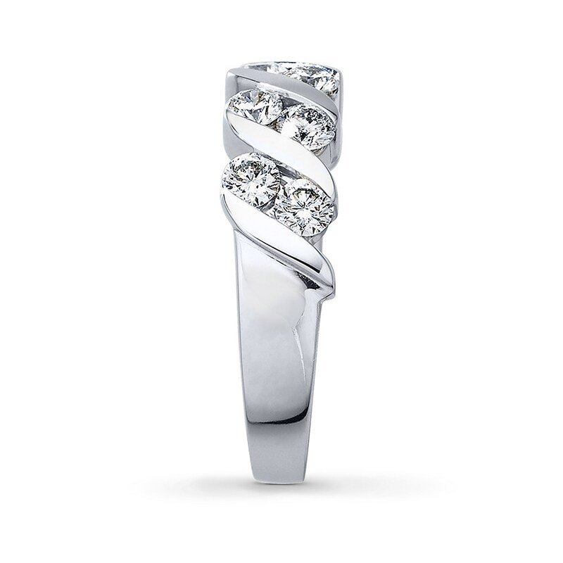 Main Image 3 of Previously Owned THE LEO Diamonds 1 ct tw Anniversary Ring 14K White Gold Size 9.75