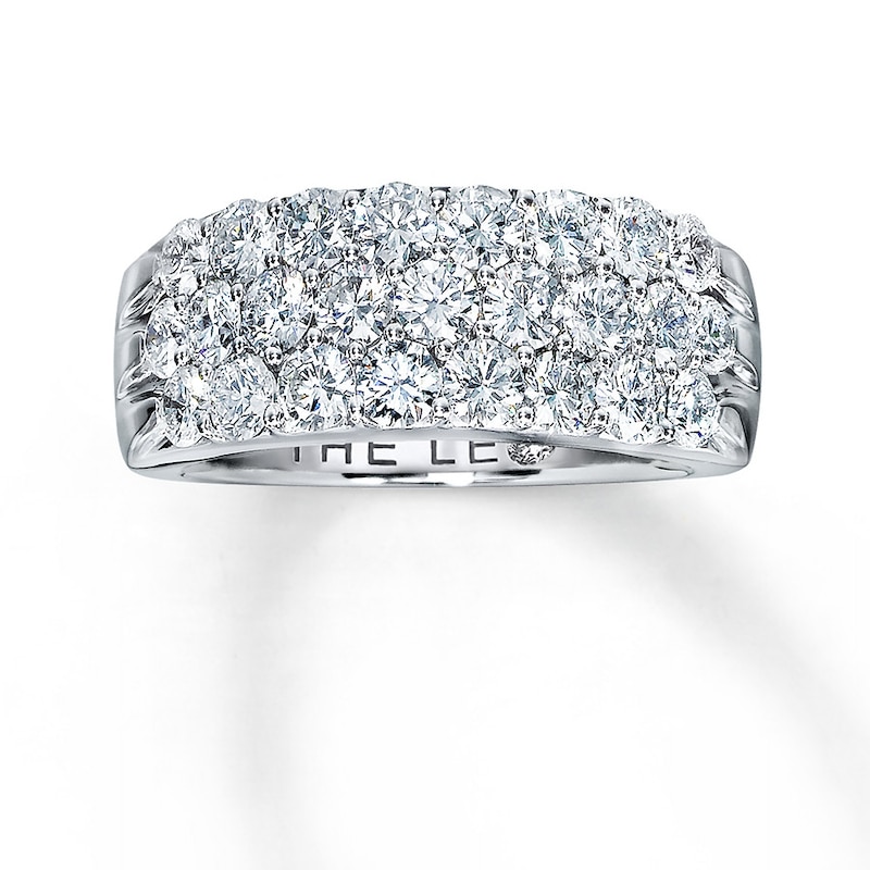 Main Image 1 of Previously Owned THE LEO Diamond Anniversary Band 2 ct tw Round-cut 14K White Gold Size 10