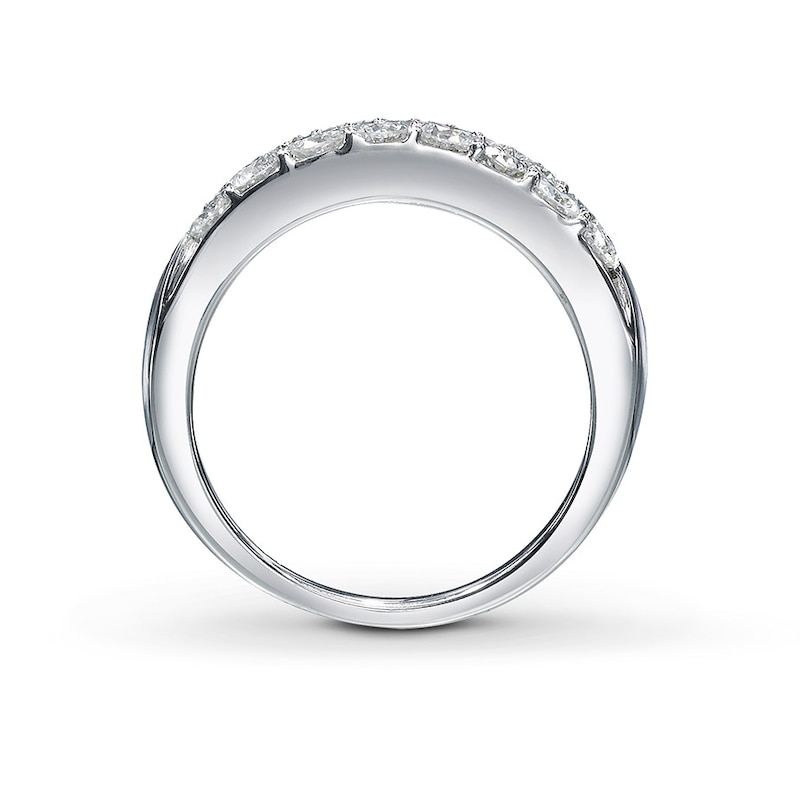 Main Image 2 of Previously Owned THE LEO Diamond Anniversary Band 2 ct tw Round-cut 14K White Gold Size 10