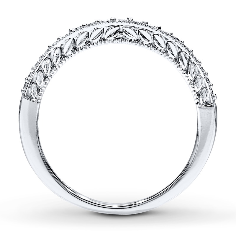 Main Image 2 of Previously Owned Diamond Wedding Ring 1/5 ct tw Round-cut 10K White Gold Size 10