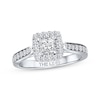 Thumbnail Image 0 of Previously Owned THE LEO Engagement Ring 3/4 ct tw Princess & Round-cut Diamonds 14K White Gold - Size 10